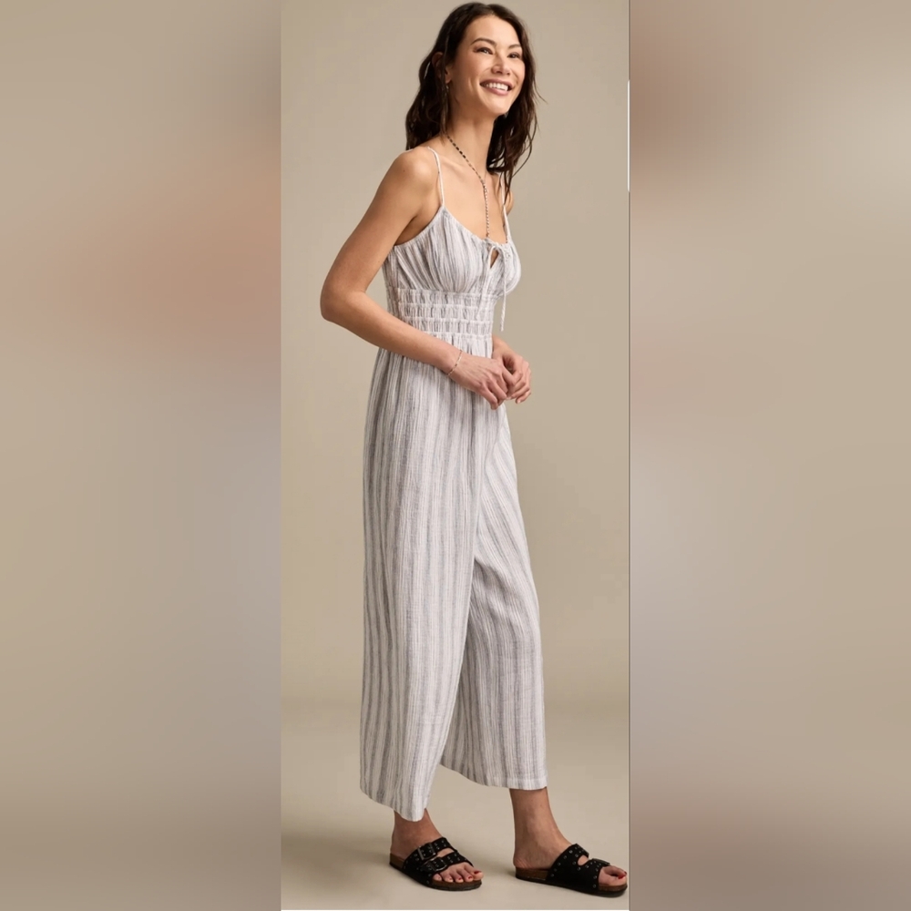 Lucky Brand striped gauzy jumpsuit 100% Cotton Women's Size XXL NWT - Picture 4 of 7